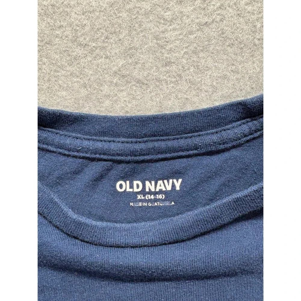 Old Navy Skate Shop Graphic Tee Navy Blue Boys XL 14-16 Short Sleeve T-Shirt